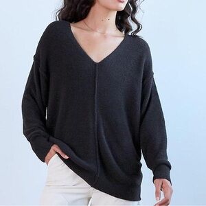 Aritzia Wilfred free Black V-Neck Sweater